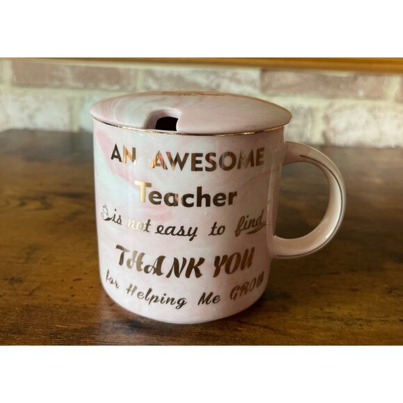 Beautiful Teacher Appreciation Educator  Mug & Gold Flower Spoon Gift Set - Picture 4 of 16